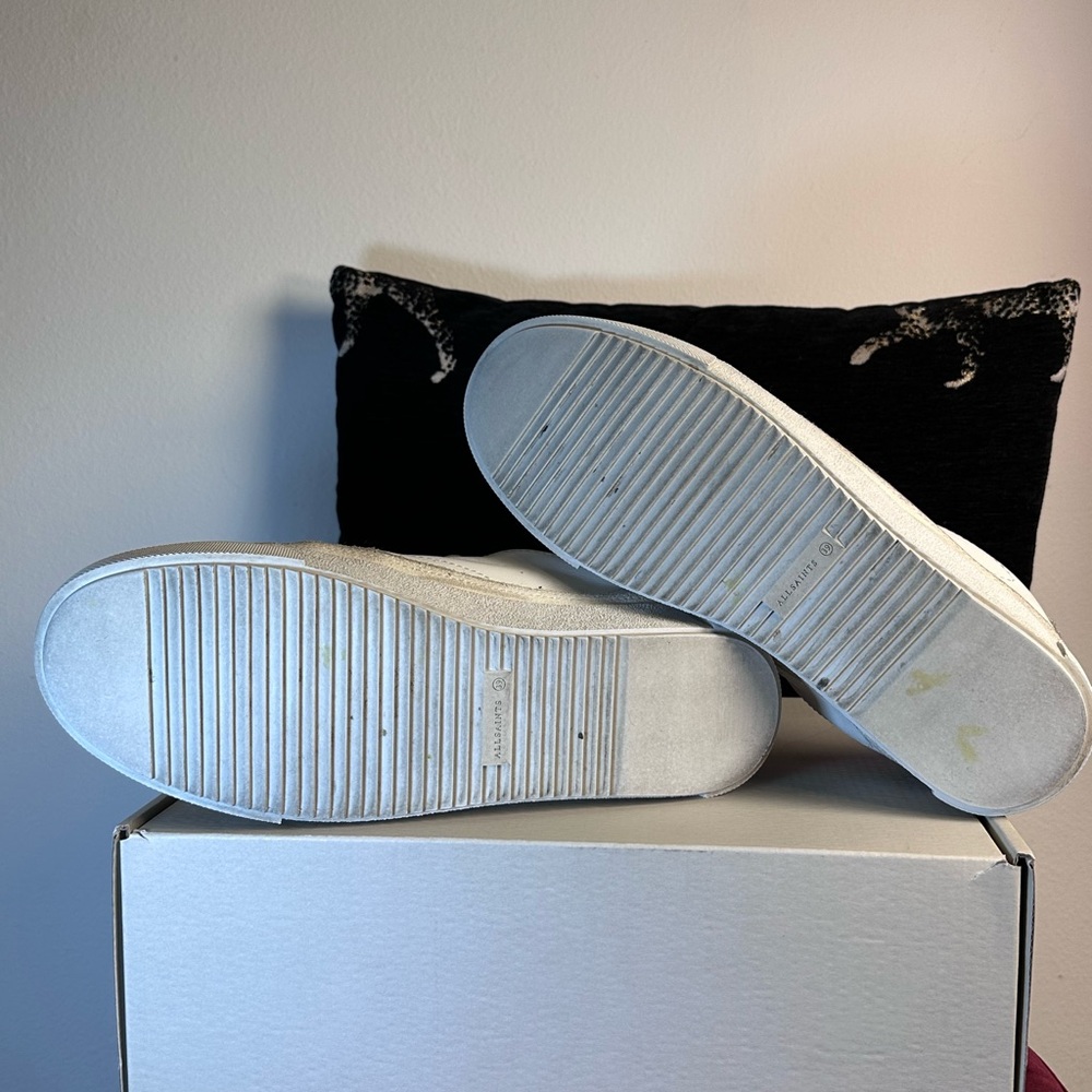 ALLSAINTS Trish Sneaker in Chalk White leather platform skater shoe EU 39 us 9 - Picture 9 of 12